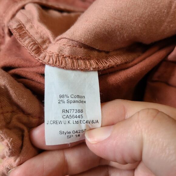 J Crew Andie Raw Hem Pants Skinny Size 00 24 - Picture 7 of 13